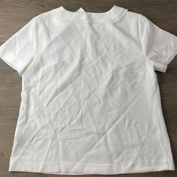 NWT Banana Republic Women’s Cream Collared Blouse, size L - Picture 8 of 10